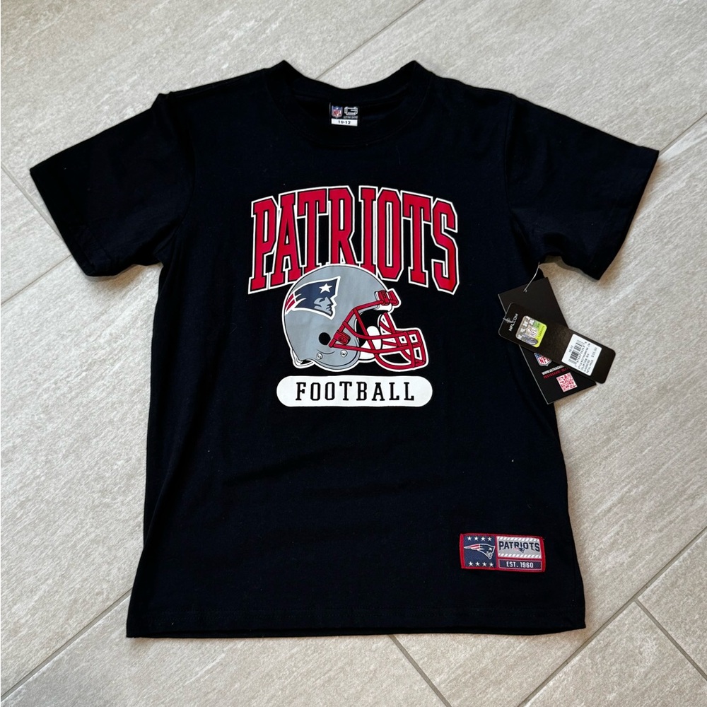 🏈🆕NFL New England Patriots Youth T-Shirt, Size 10-12🏈